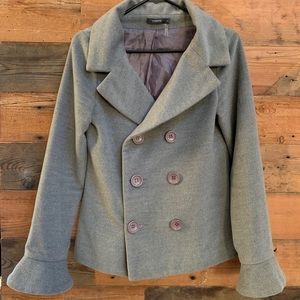 Theme gray jacket with bell sleeves
